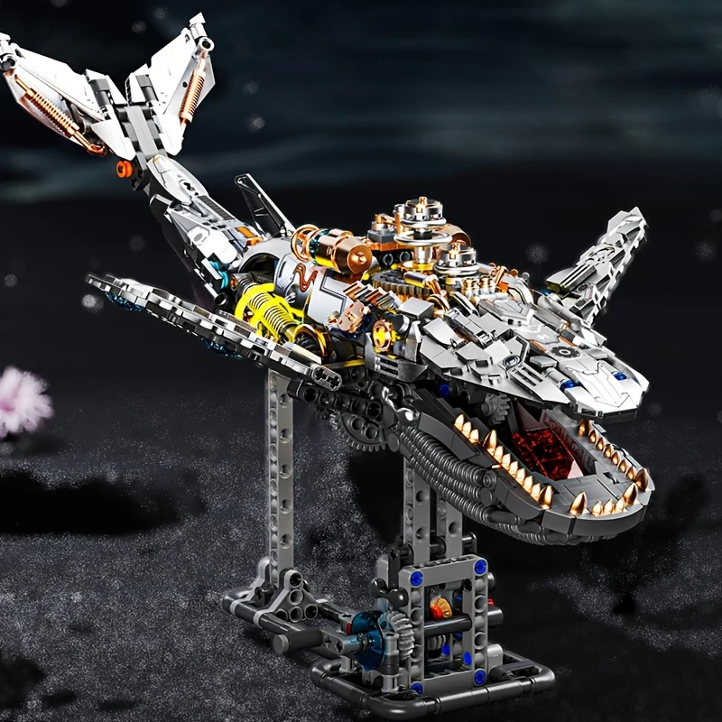 FUTURISTIC MECHANICAL WHALE | 1388 pieces