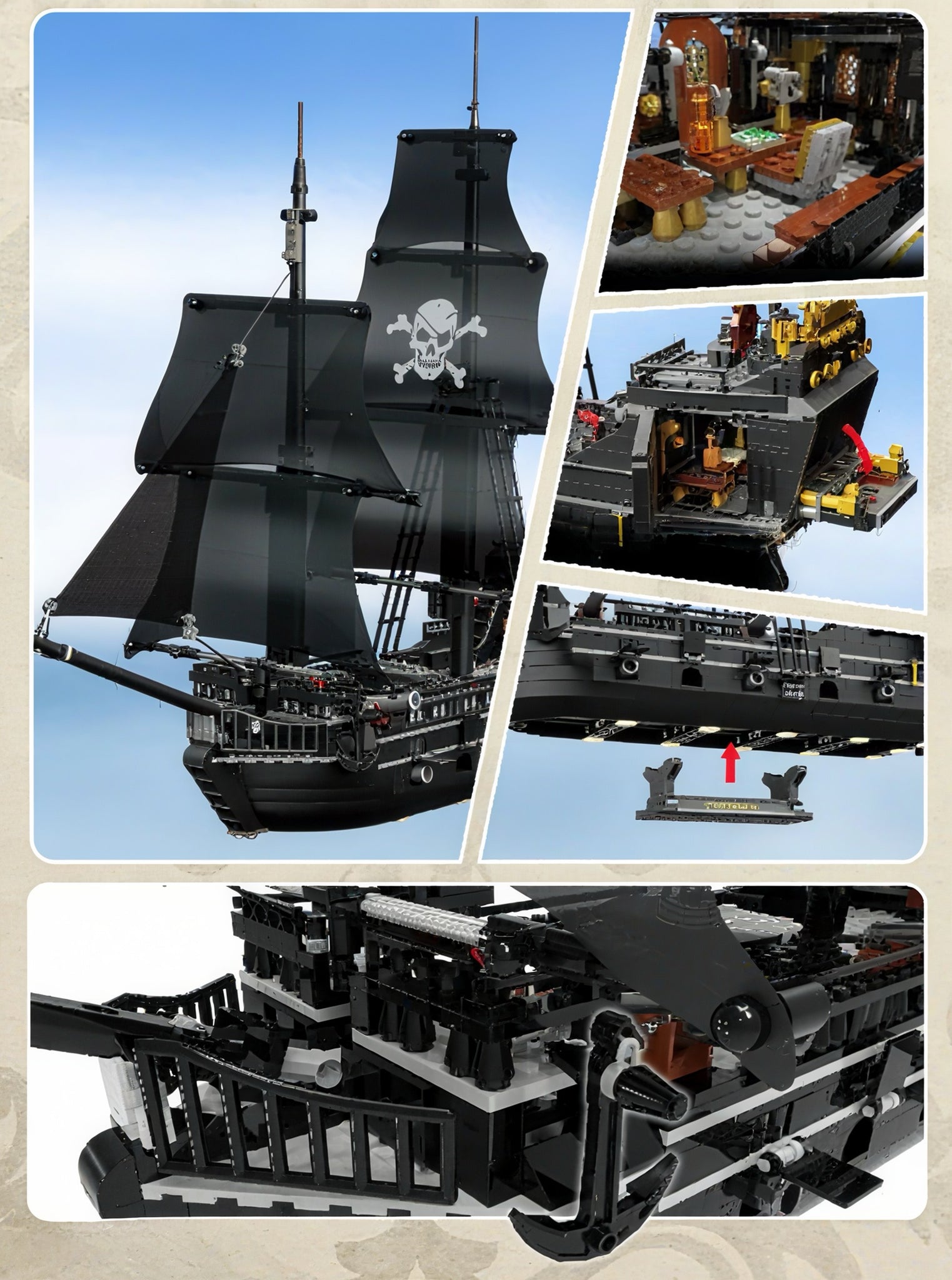 BLACK PEARL PIRATE SHIP | 1424 pieces