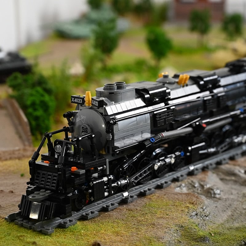 [ZDJ] [DO DODANIA] STEAM BIG LOCOMOTIVE TRAIN ON RAILWAY MODEL BUILDING BLOCKS SET | 1608 pieces 