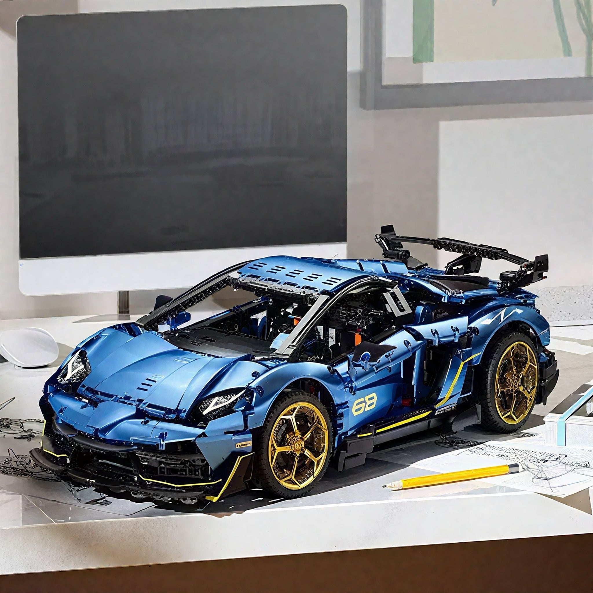 Metalliline sinine sportauto | 3811 tükki